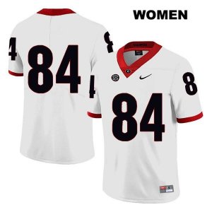 Women's Georgia Bulldogs NCAA #84 Walter Grant Nike Stitched White Legend Authentic No Name College Football Jersey OLQ4554BQ